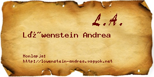 Löwenstein Andrea névjegykártya